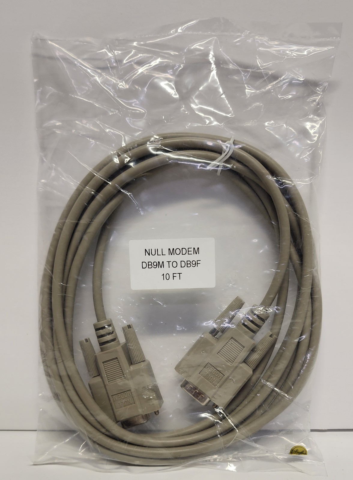 10ft long DB9pin Male- DB9Female Null Modem Serial RS232 Cable/Cord