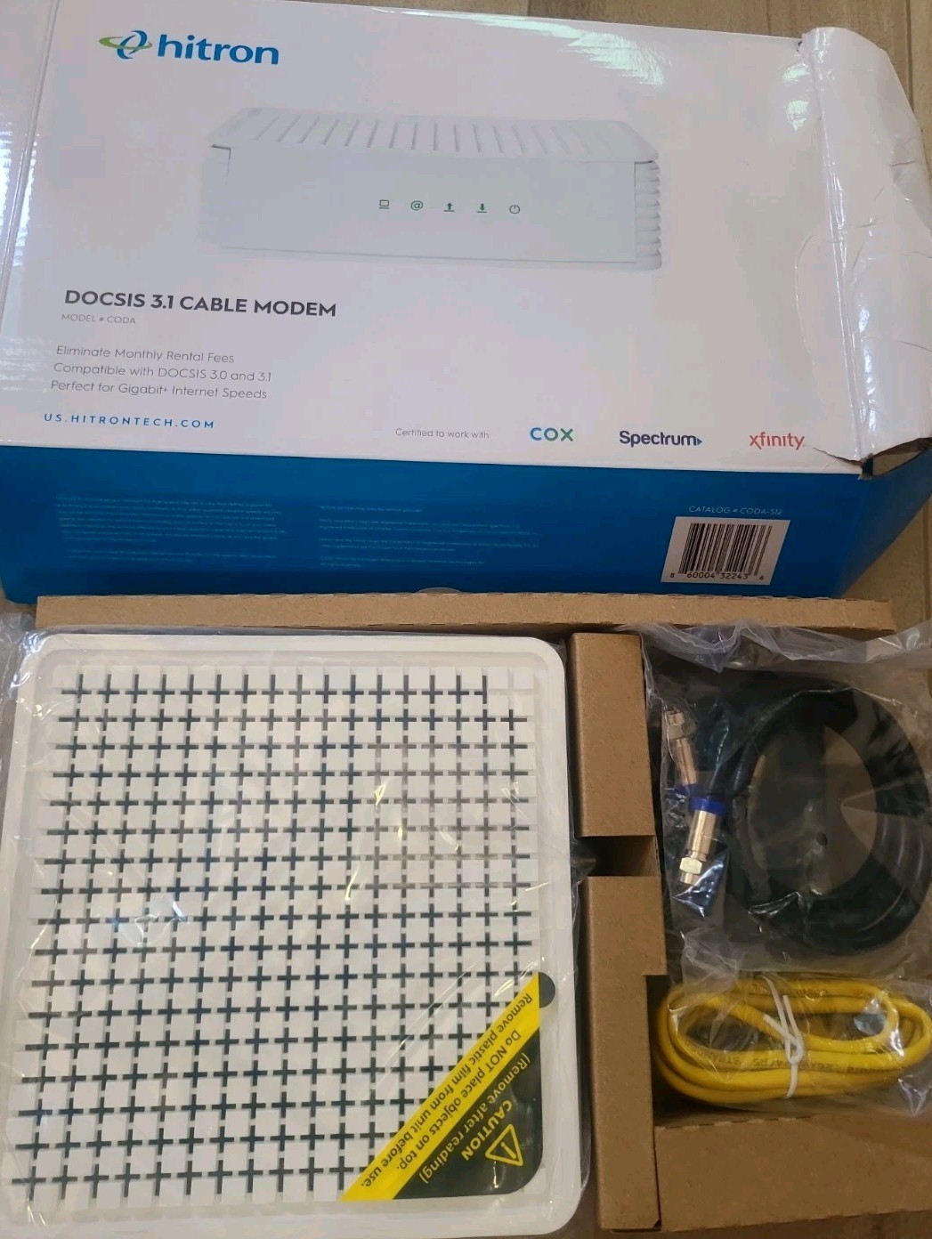 Hitron CODA-S12 DOCSIS 3.1 Multi-Gigabit Cable Modem 2.5G Port Xfinity Spectrum