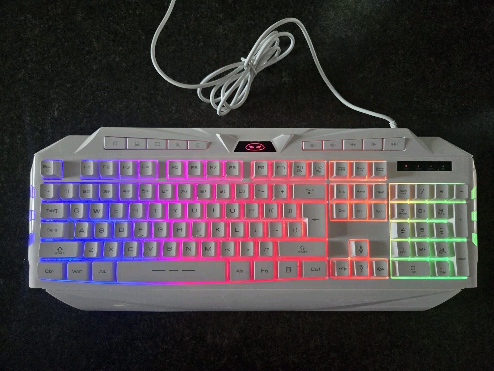 MageGee GK710 Wired Backlit Gaming Keyboard USB Used And Tested