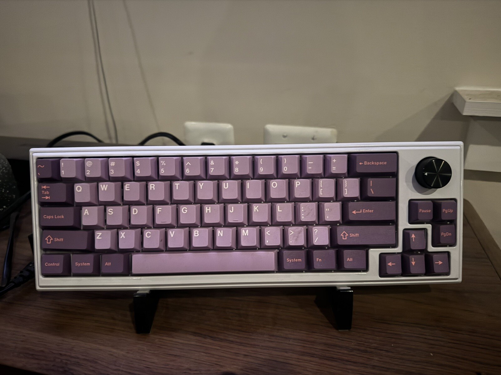 Custom LW-67 Keyboard With Cherry MX profile Banana Split Switches GMK Symbiote