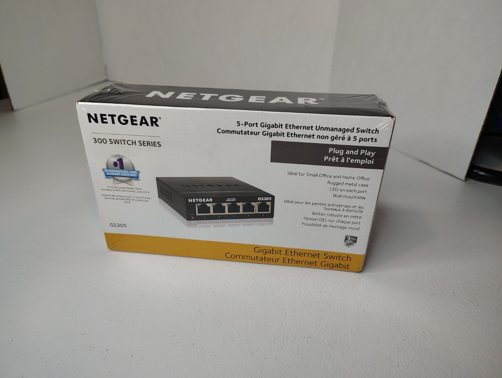 NETGEAR GS305E 5-Port Gigabit Ethernet Smart Managed Plus Switch