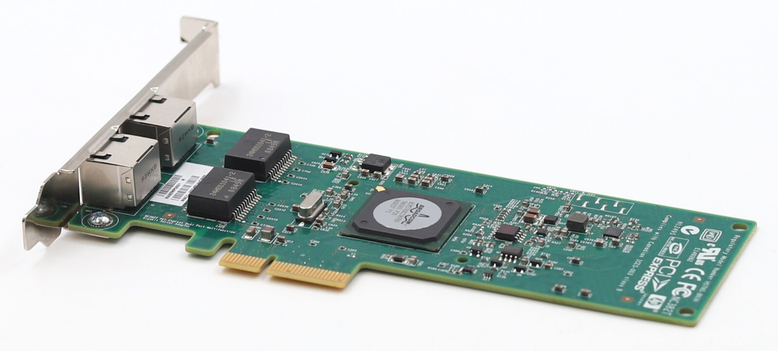 HP NC382T Dual-Port Gigabit PCIe x4 Server Network Adapter P/N:458491-001 Tested