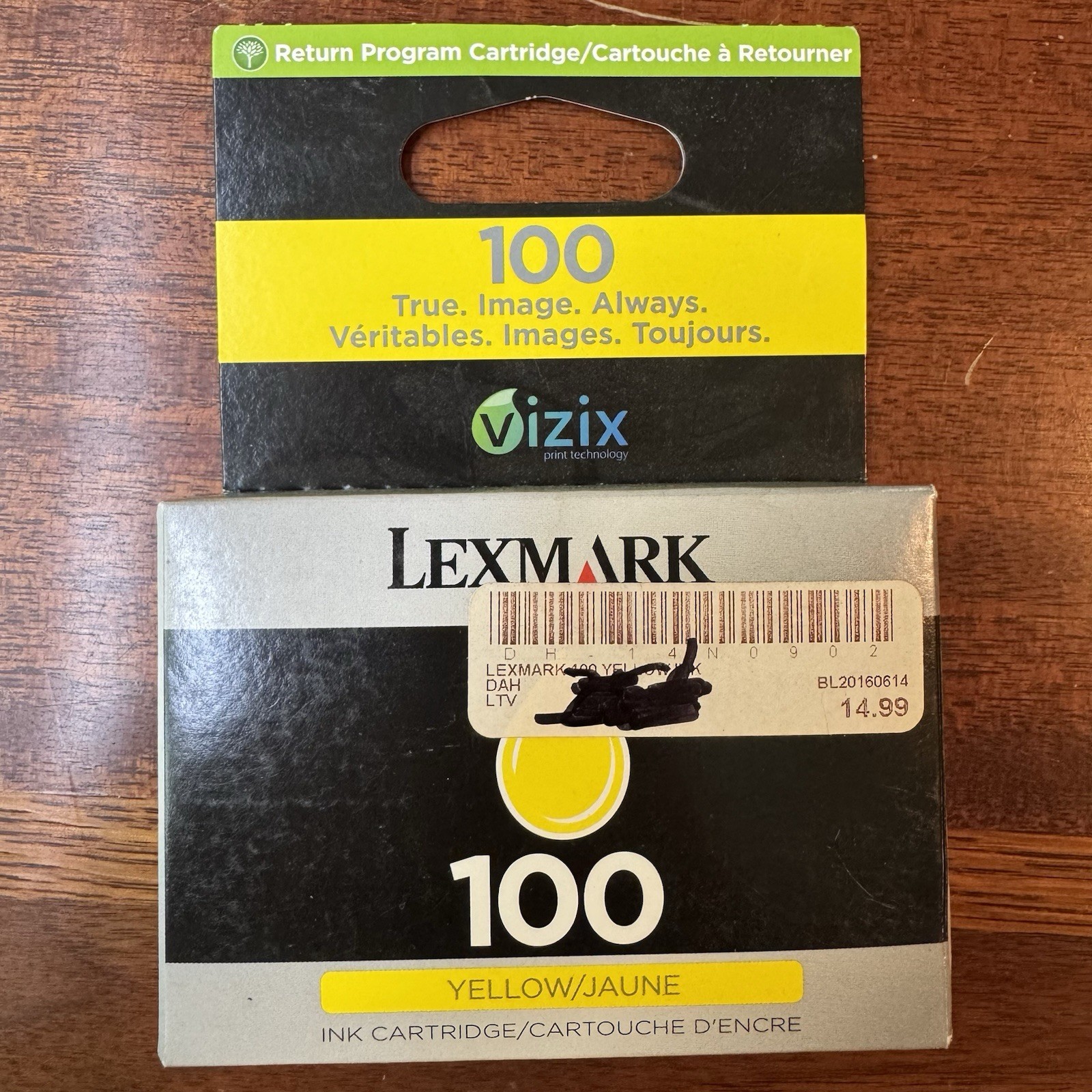 LEXMARK 100 Yellow Ink Genuine OEM Cartridge Sealed NOS