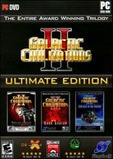 Galactic Civilizations II 2 Ultimate w/ Manual PC DVD space game + 2 expansions