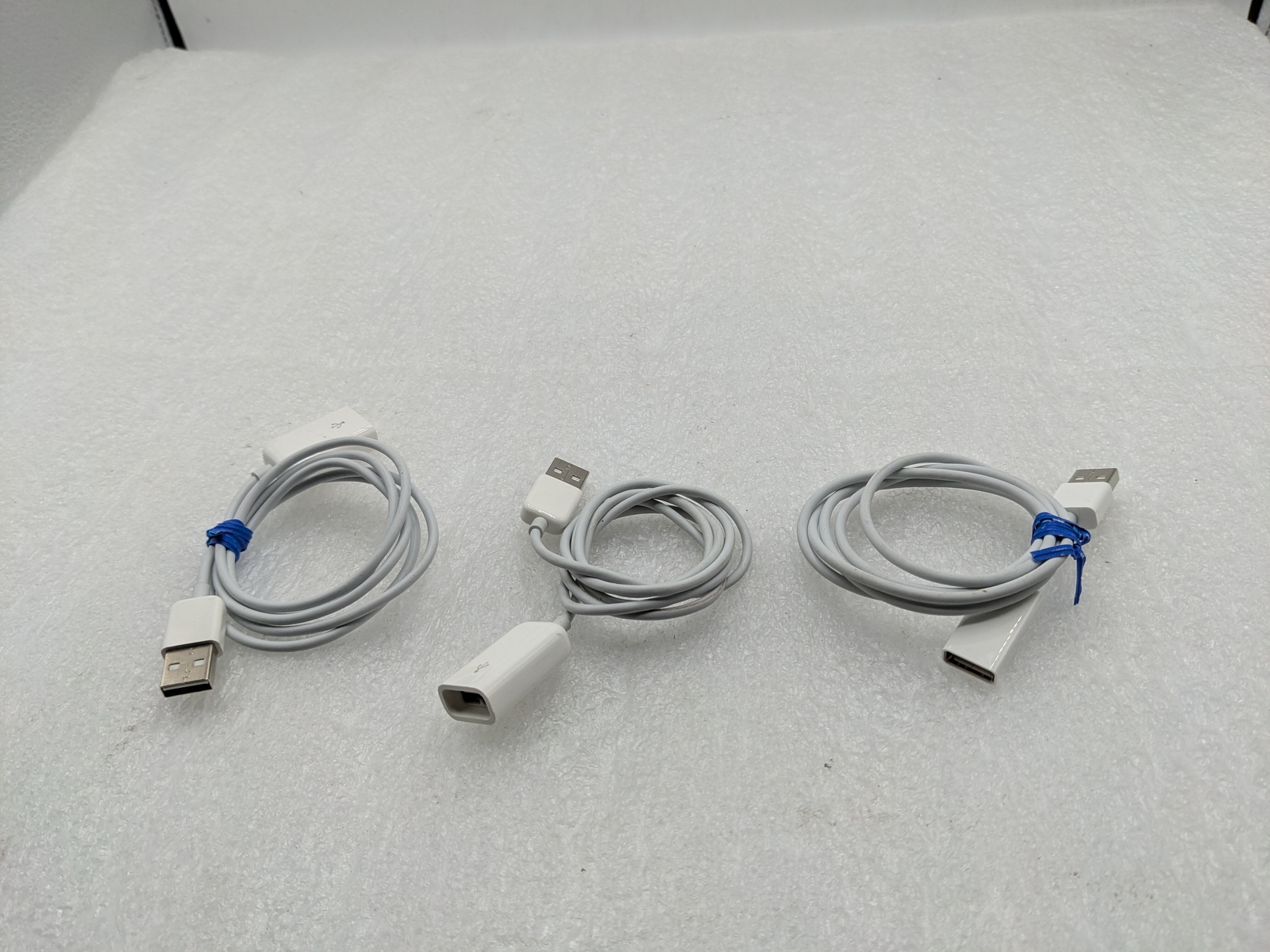 LOT OF 3 Genuine Apple 3-Ft / 1M USB Wire Keyboard Extension Cable Cord 591-0240