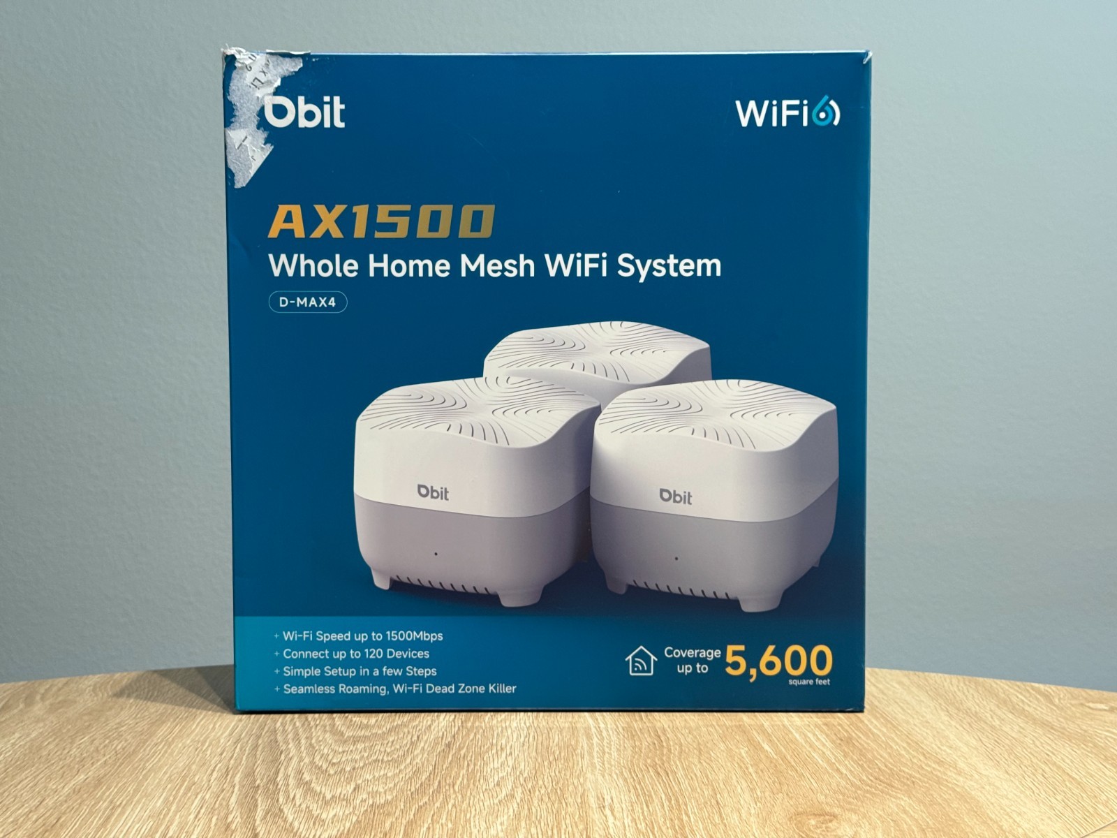 DBIT AX1500 WiFi 6 Mesh Wi-Fi System (3-PK) | 5,600 Sq Ft Coverage & 120 Devices