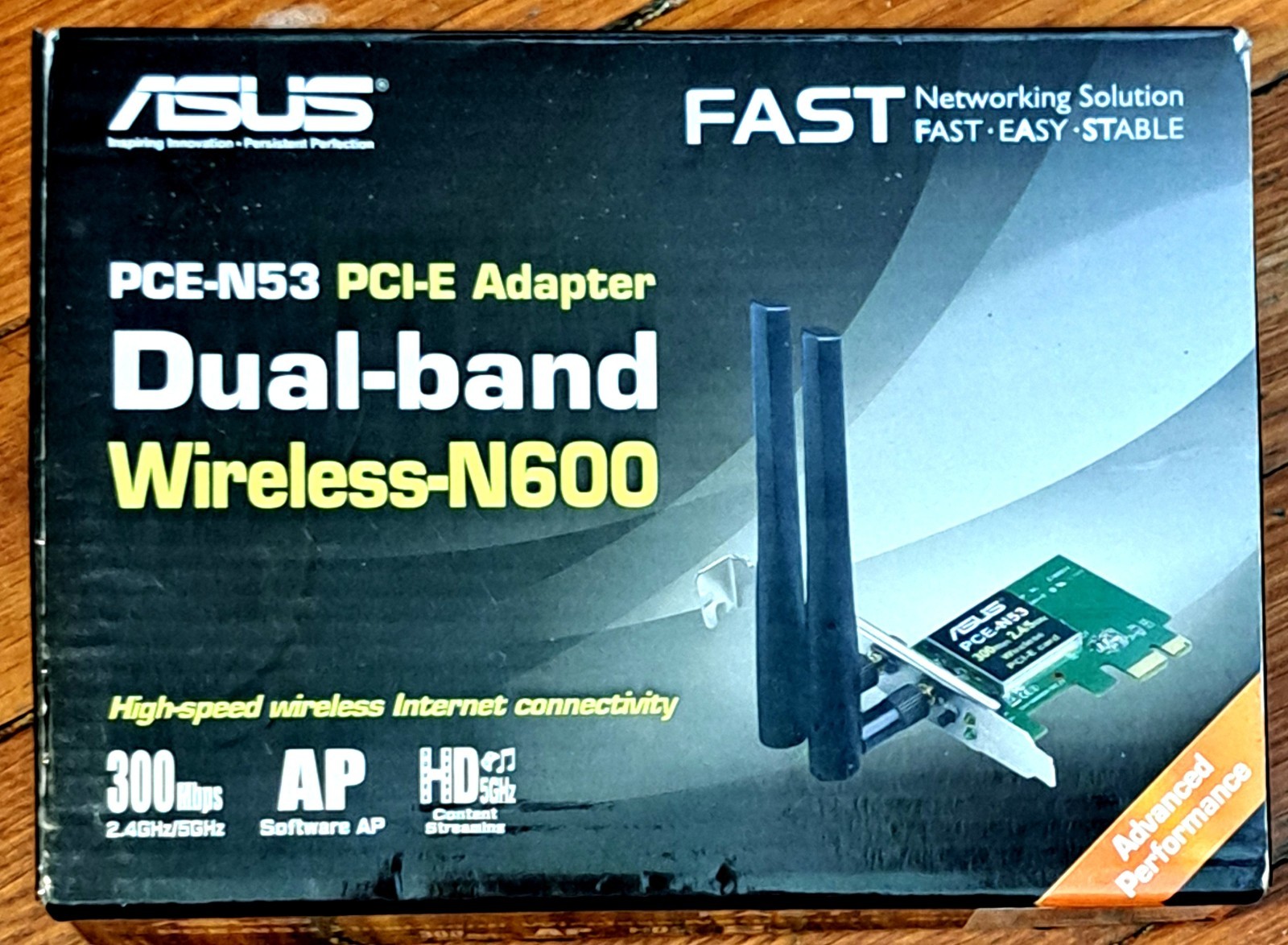 ASUS PCE-N53 Dual-Band Wireless-N600 PCI-E Adapter - 886227133673