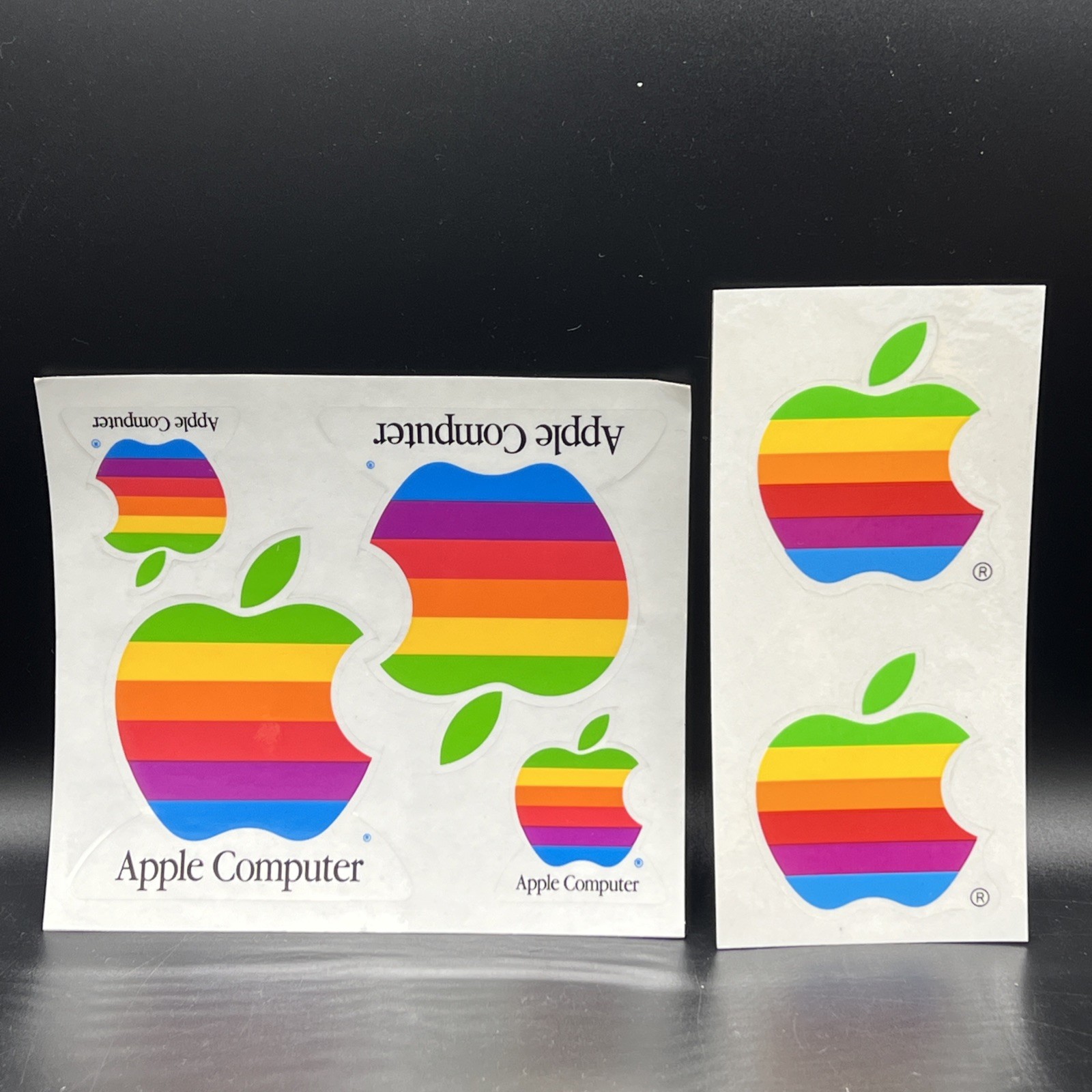 Vintage Rainbow Apple Macintosh Computer Stickers Decals 6 Stickers
