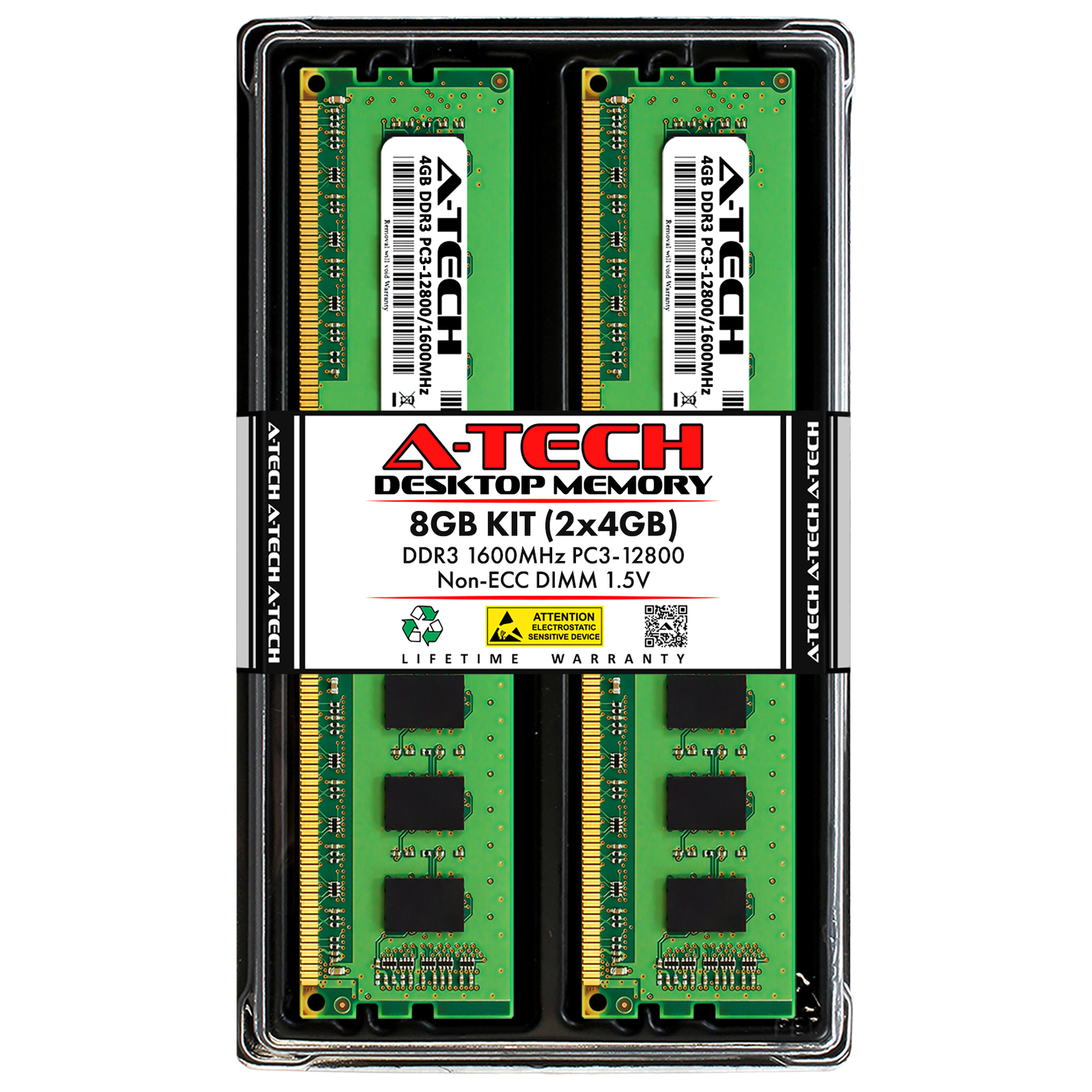 4GB DDR3 PC3-12800 DIMM (Replacement for Patriot PSD38G1600K) Desktop Memory RAM