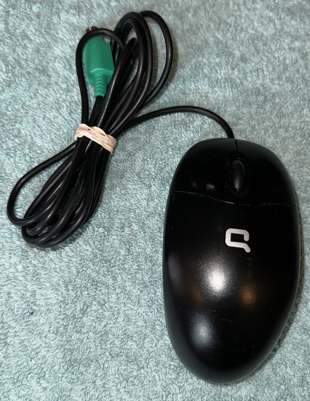Vintage Compaq Logitech PS/2 Mechanical Ball Wheel Mouse MOAFKC Wired