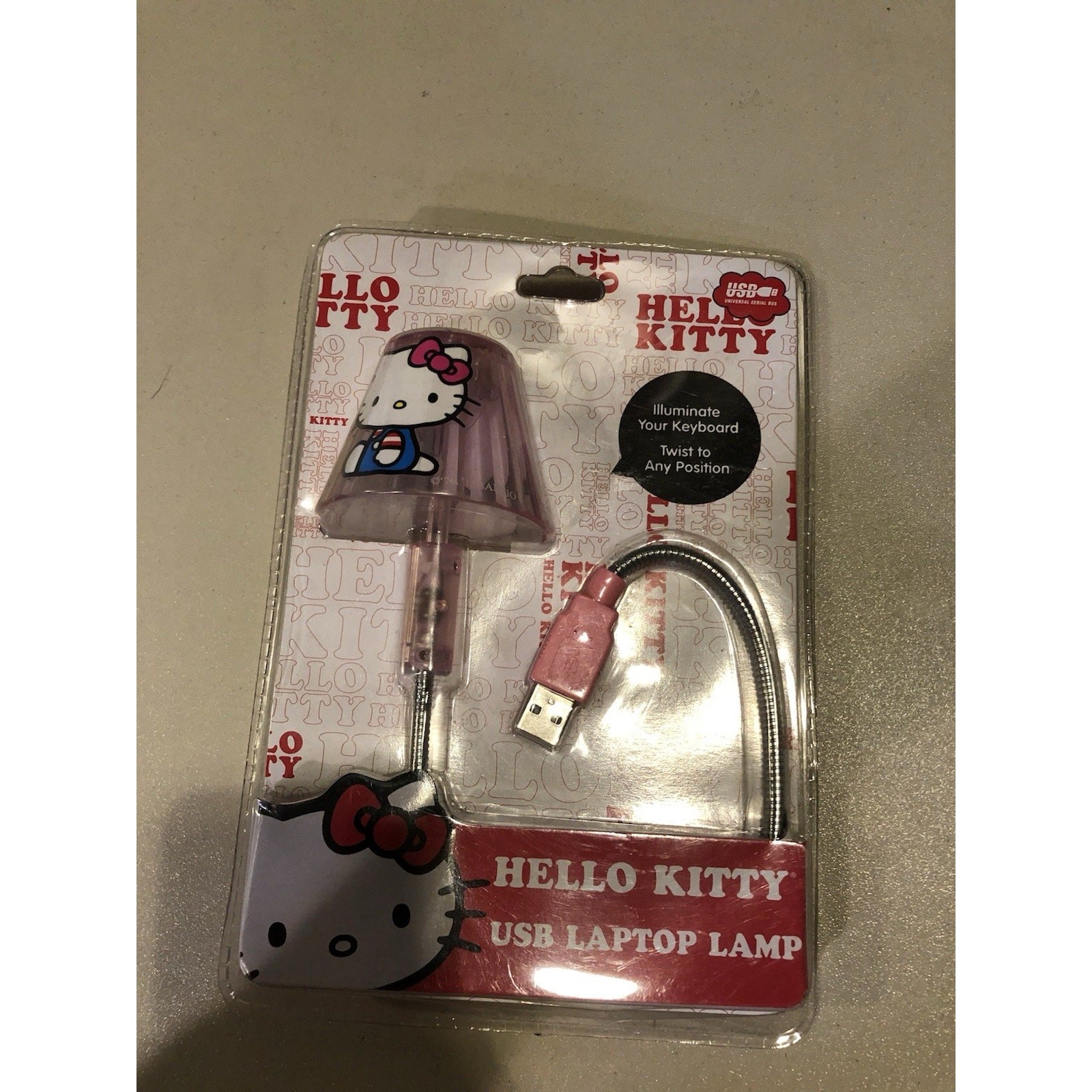 Sanrio Hello Kitty USB Powered Laptop Flexible LED Lamp Reading Car Room Light