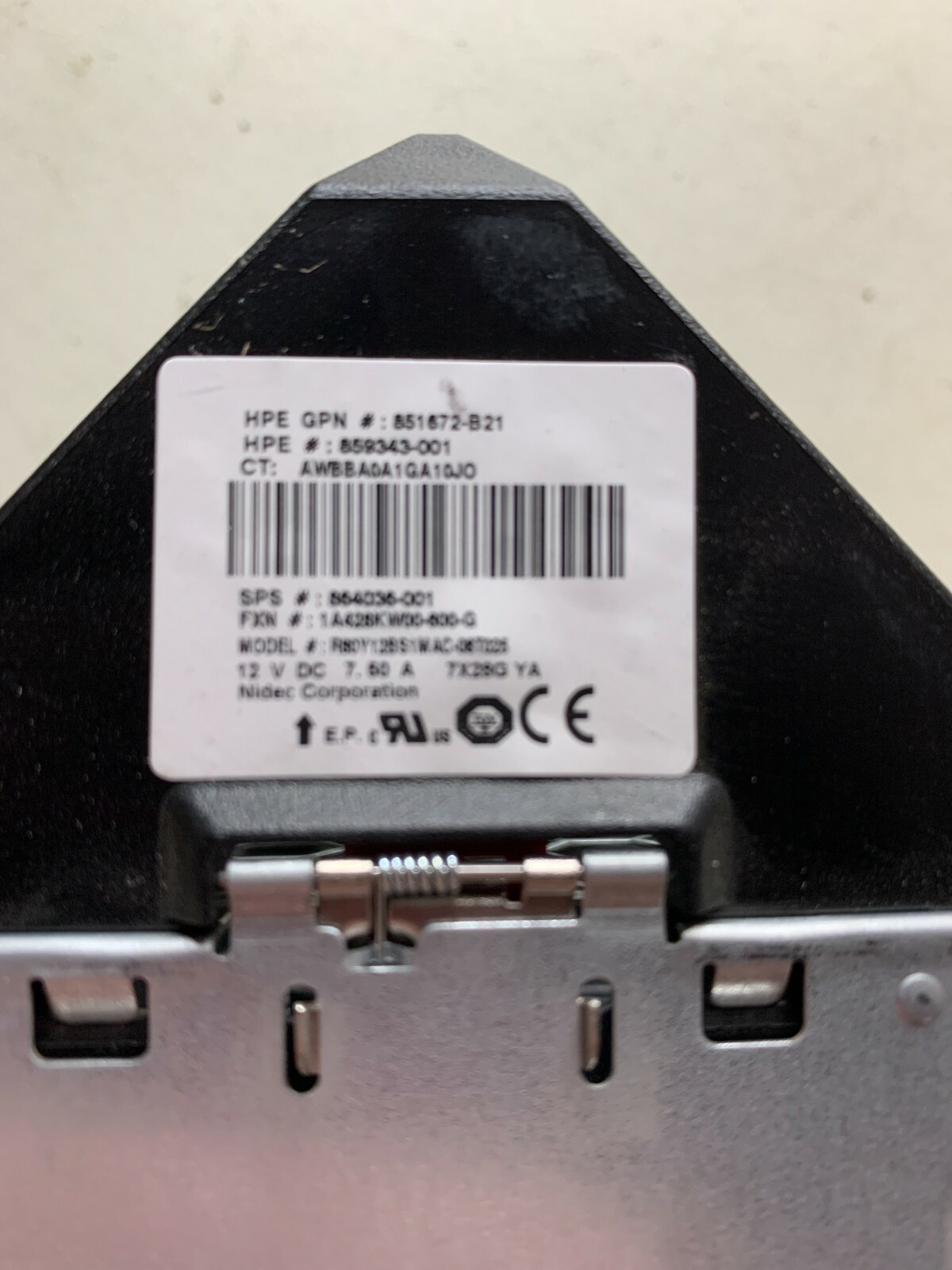 864036-001 HP Rear Fan Module 80mm 851672-B21 859343-001