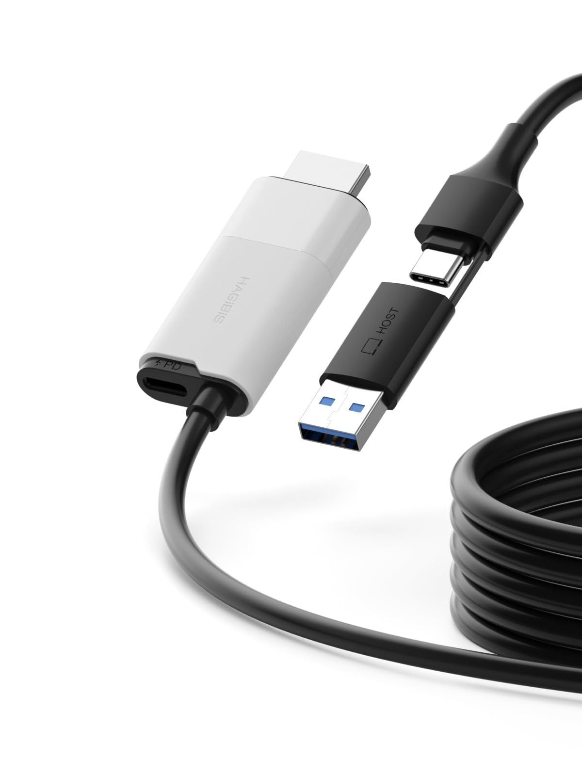 Hagibis USB3.0 Video Capture Card with 100W PD, HDMI to USB Small, White