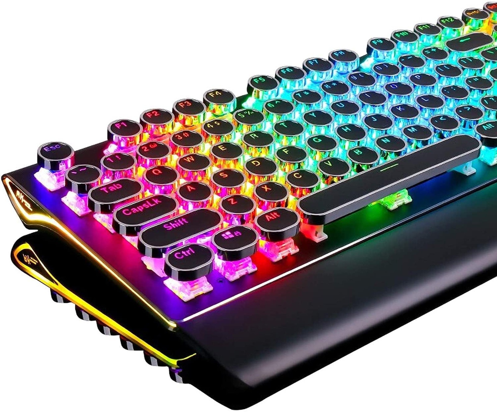 RK ROYAL KLUDGE S108 Typewriter Keyboard, Retro Mechanical Gaming Keyboard Wi...