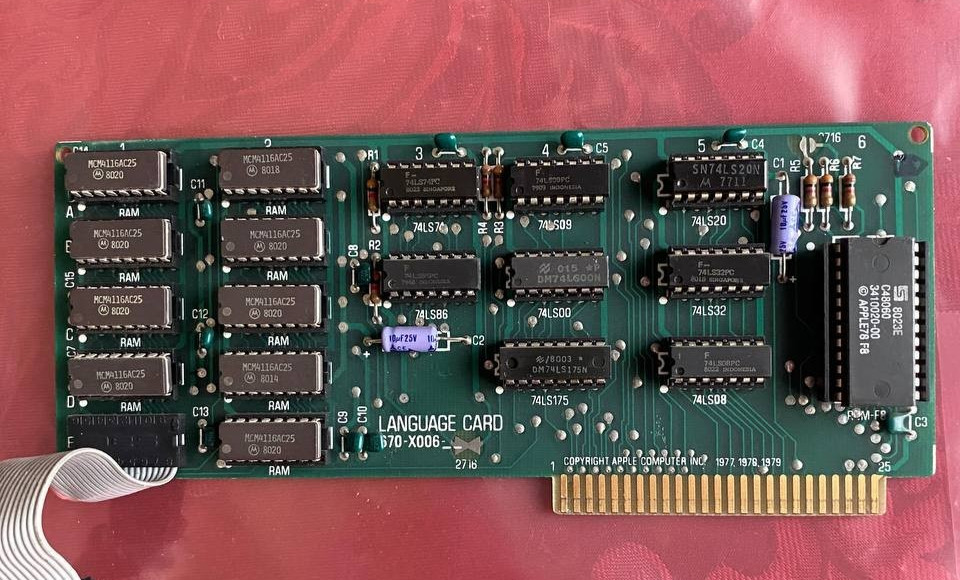 ✅  ⌘ Apple II II+ 16K RAM Language Card , Apple Branded , Tested Working