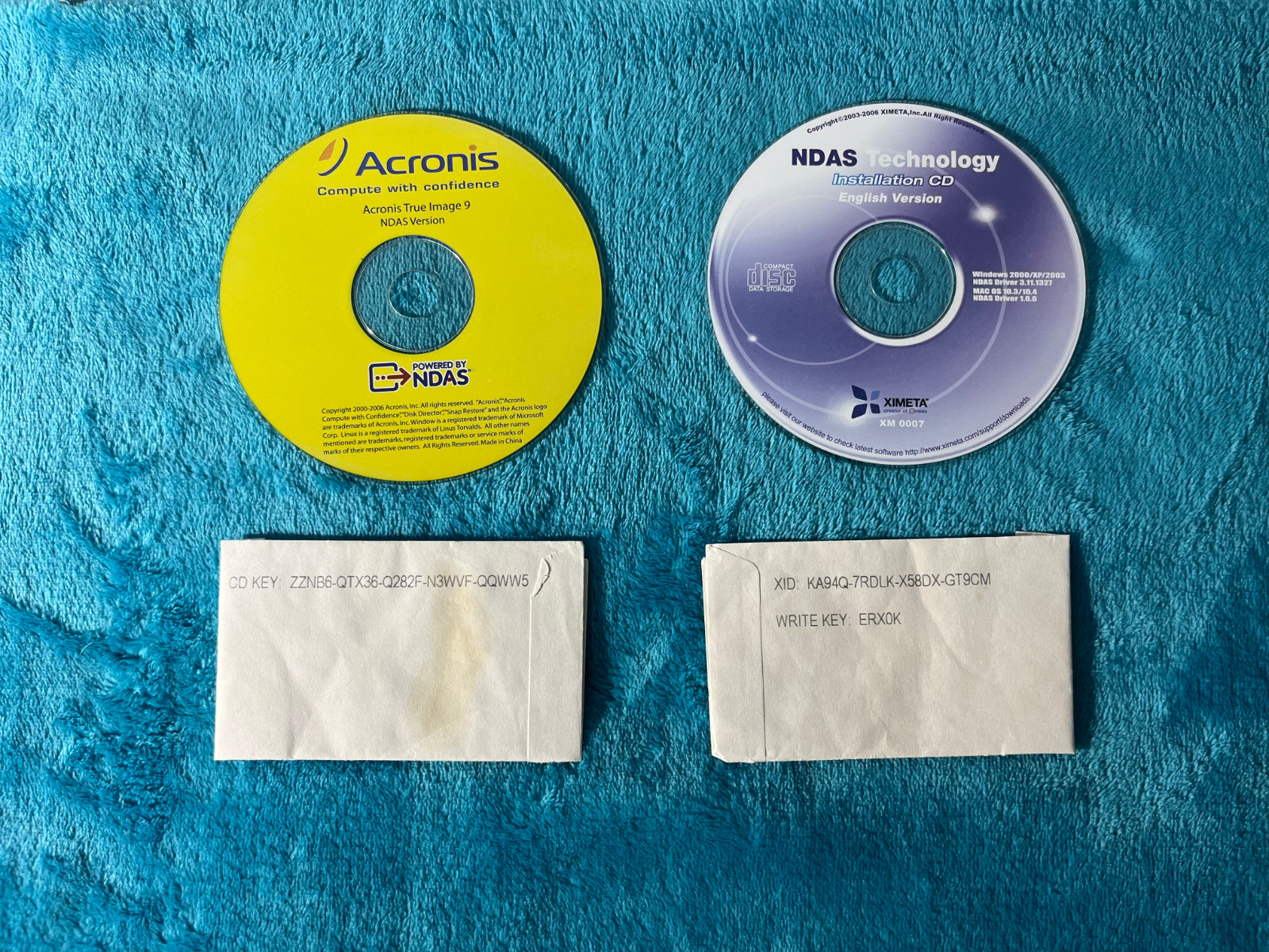 Vintage NDAS Technology: 2 Disk Set (Acronis + NDAS Technology Installation CDs)