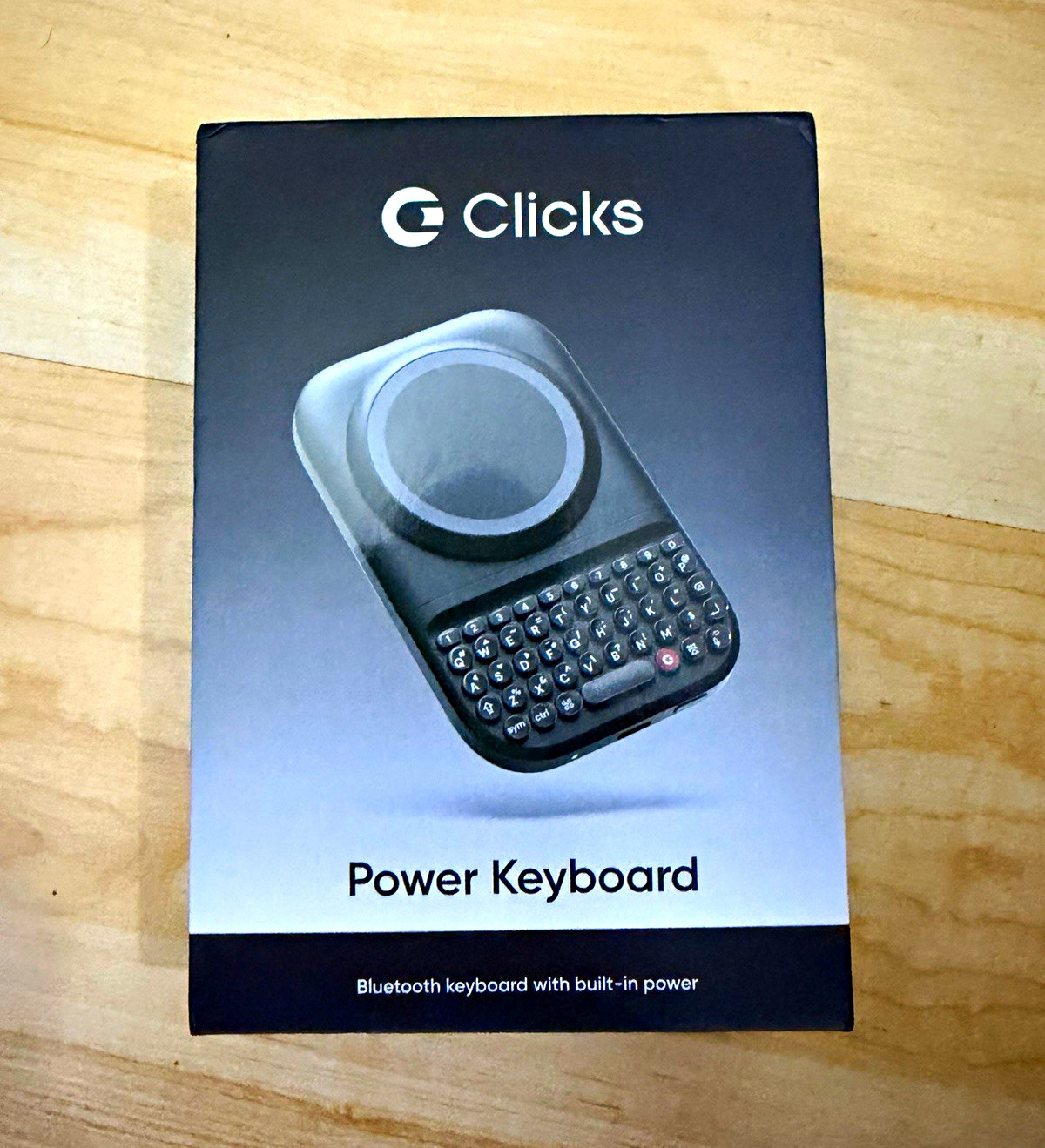 Clicks Power Keyboard Compact Bluetooth Wireless Built-In Battery Black QWERTY