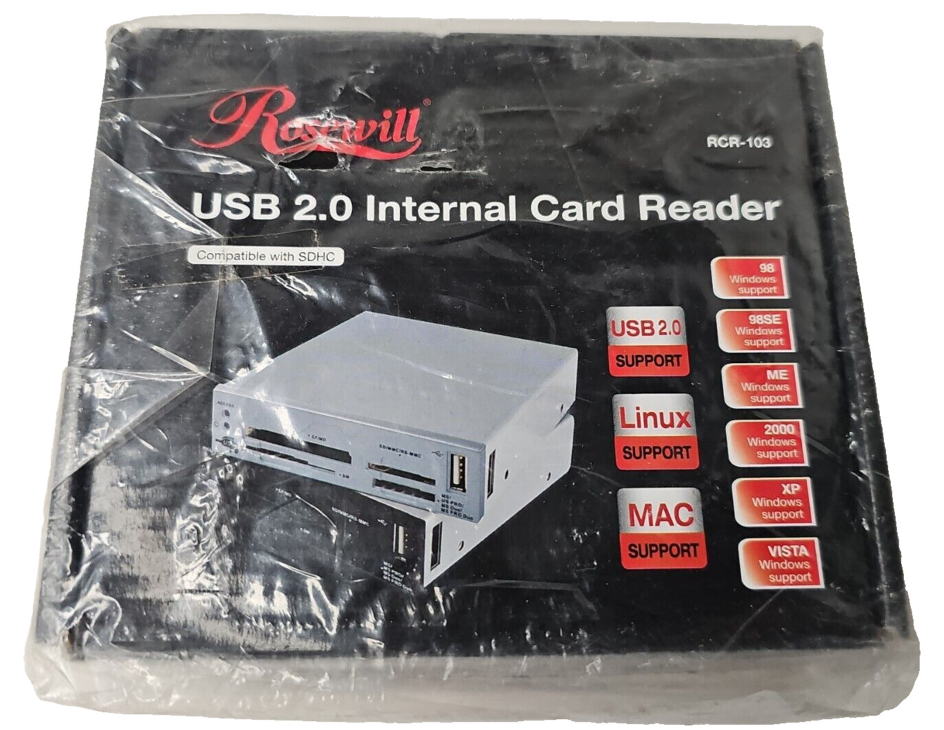 Rosewill RCR-103 USB 2.0 Internal Card Reader Compatible With SDHC New Sealed