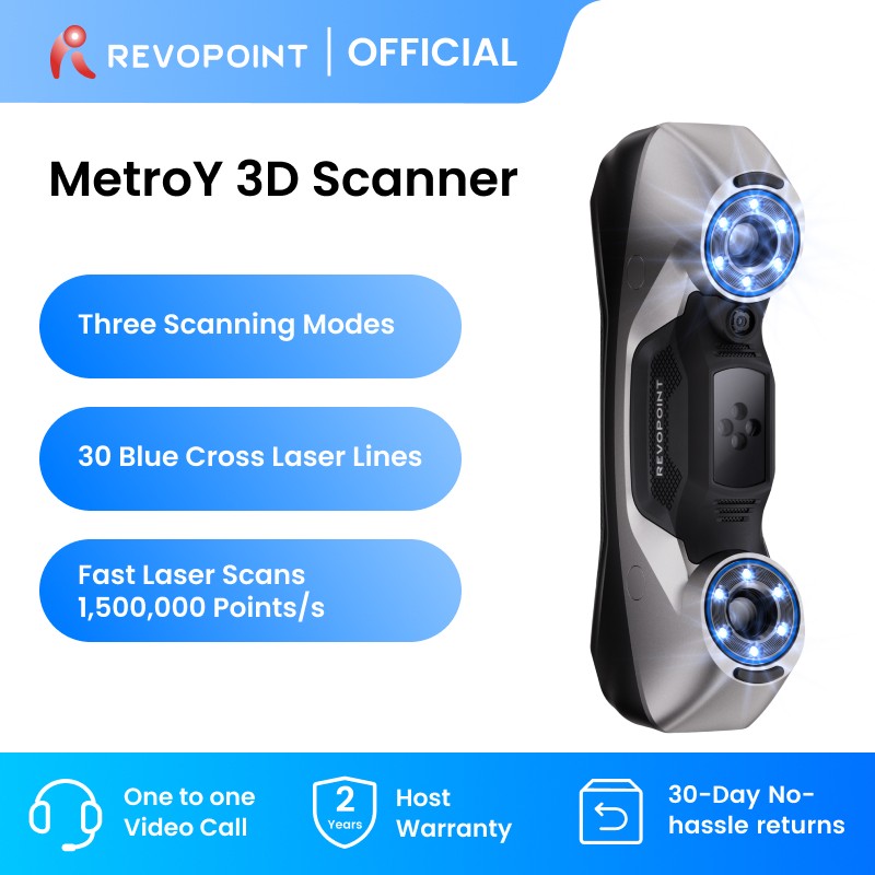 Revopoint MetroY 3D Laser Scanner For 3D Print 0.01mm Precision Handheld Scanner
