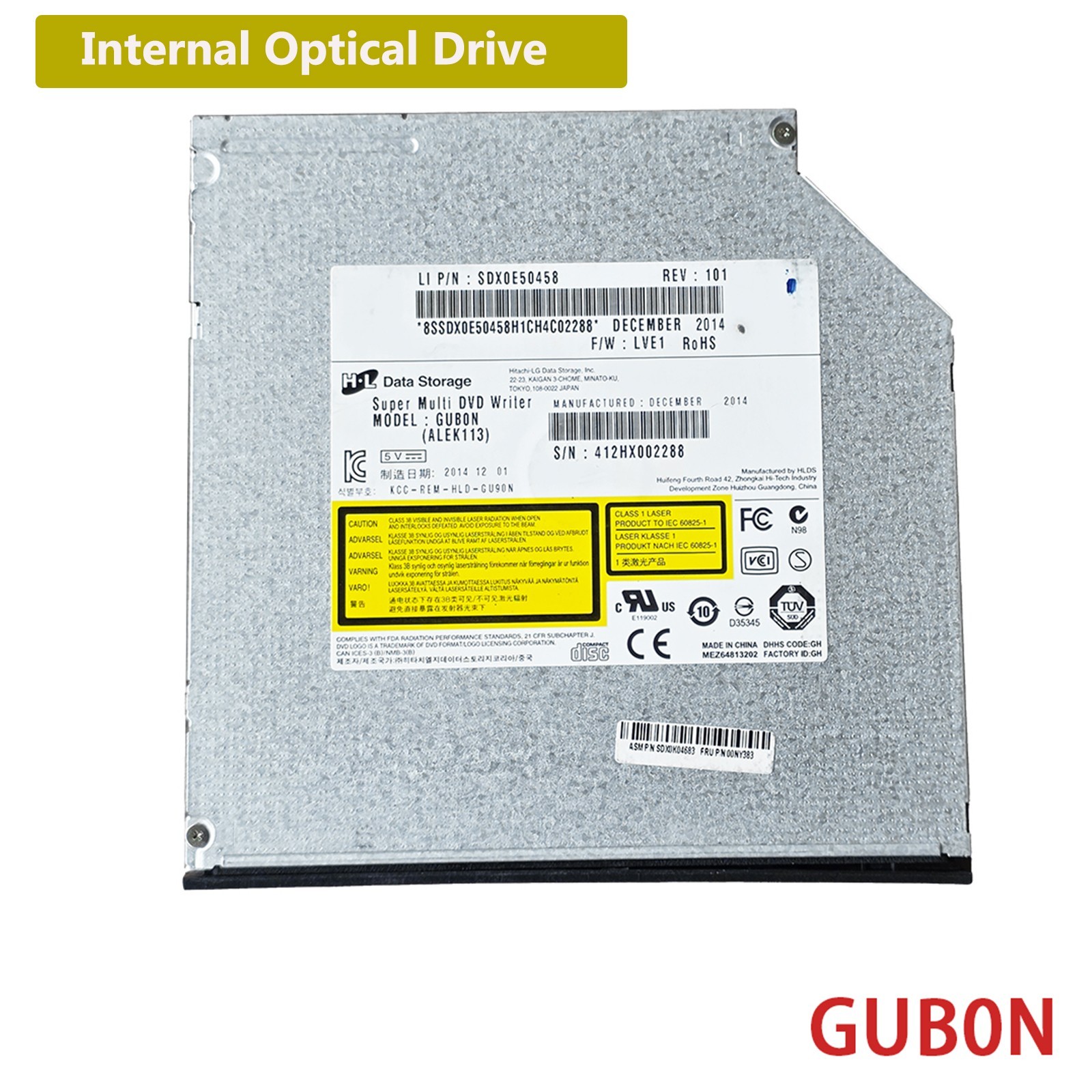 For H-L Data Storage Super Multi DVD Writer Optical Disk Drive GUB0N (ALEK113)