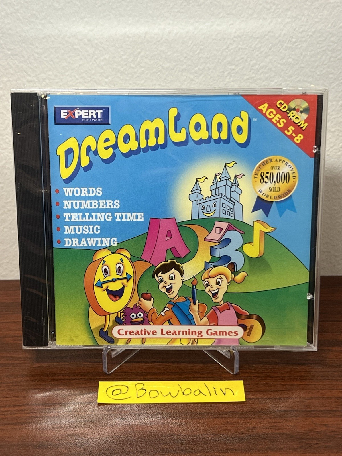 DreamLand: Words, Numbers, Telling Time, Music, Drawing (PC CD-Rom, 1995) New 