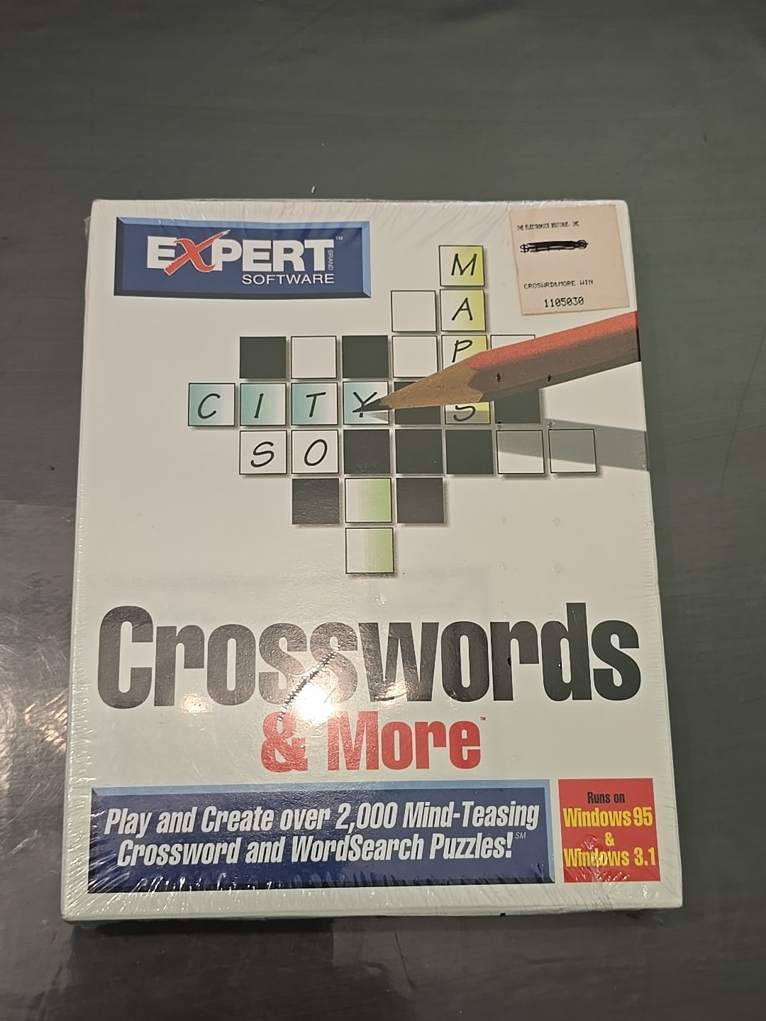 Vintage - EXPERT SOFTWARE - PC Game - CROSSWORDS & More (1995) - SEALED