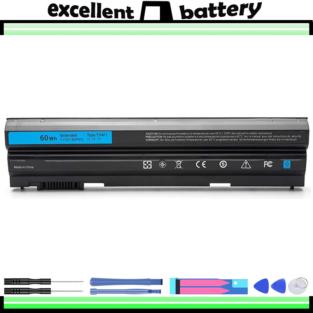 60WH E6420 M5Y0X T54FJ Battery For Dell Latitude E5420 E6430 E6520 8858X NEW F