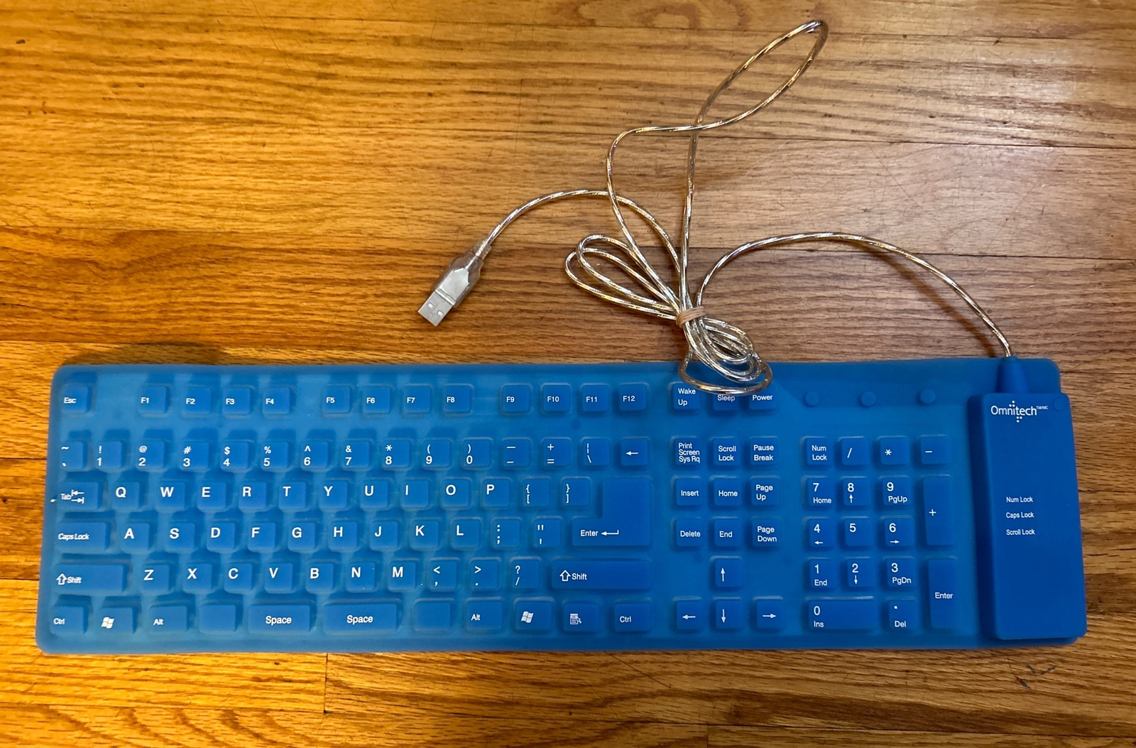 Omnitech Flexible Silicone Waterproof Keyboard USB (Blue)