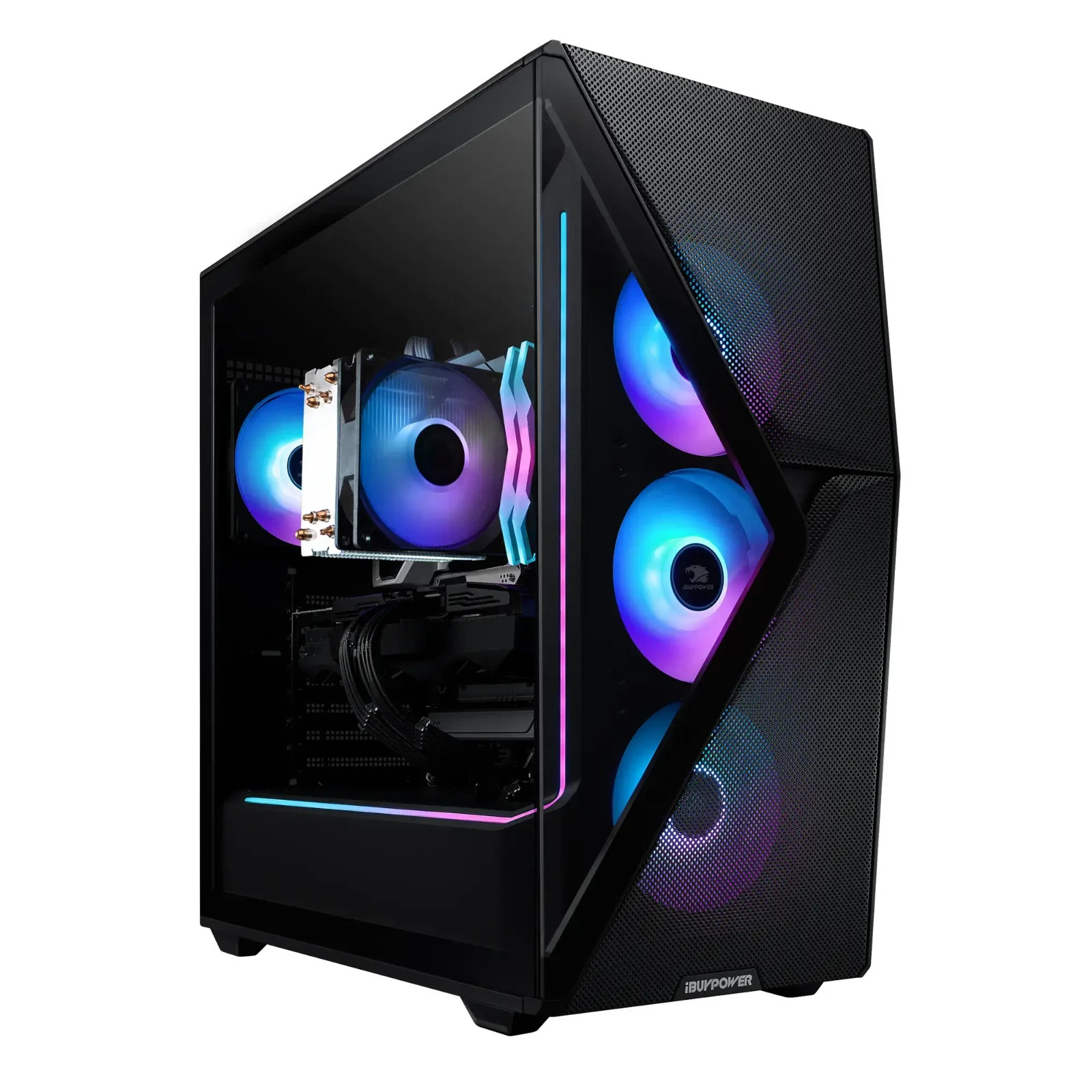 iBUYPOWER Slate MESH Gaming Desktop Intel i7 14700F RTX 4060 32GB 1TB NVMe