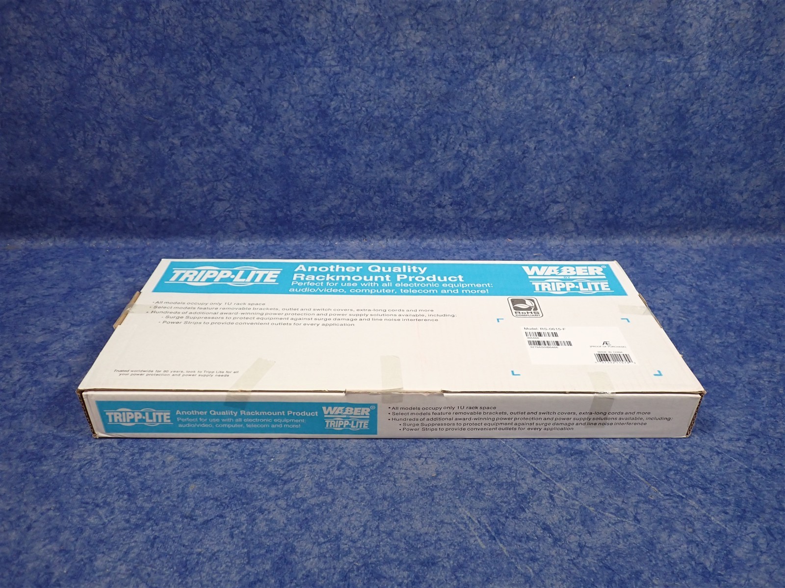 Tripp Lite RS-0615-F 1U Rack-Mount Network Server Power Strip 120V 15A 6-Out (M9