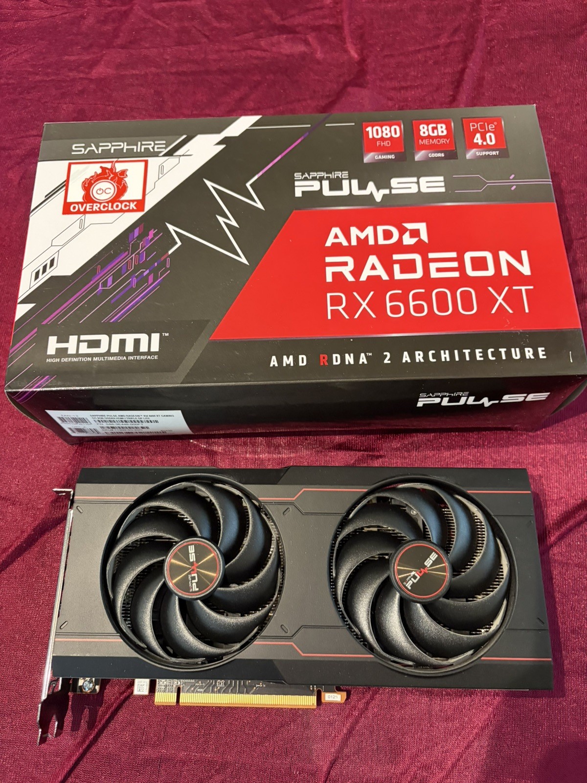 SAPPHIRE PULSE AMD Radeon RX 6600 XT GDDR6 8GB Graphics Card w/ 30days warranty 