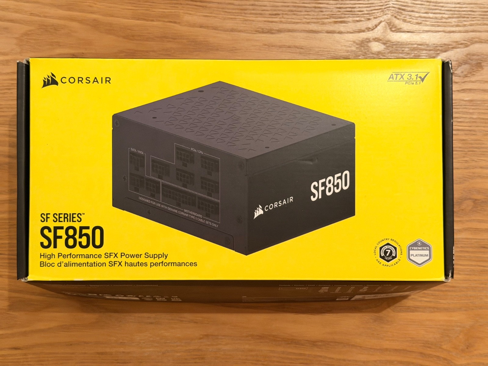 Corsair SF Series SF850 80+ Platinum SFX PC Computer Power Supply (2024) SFF ITX