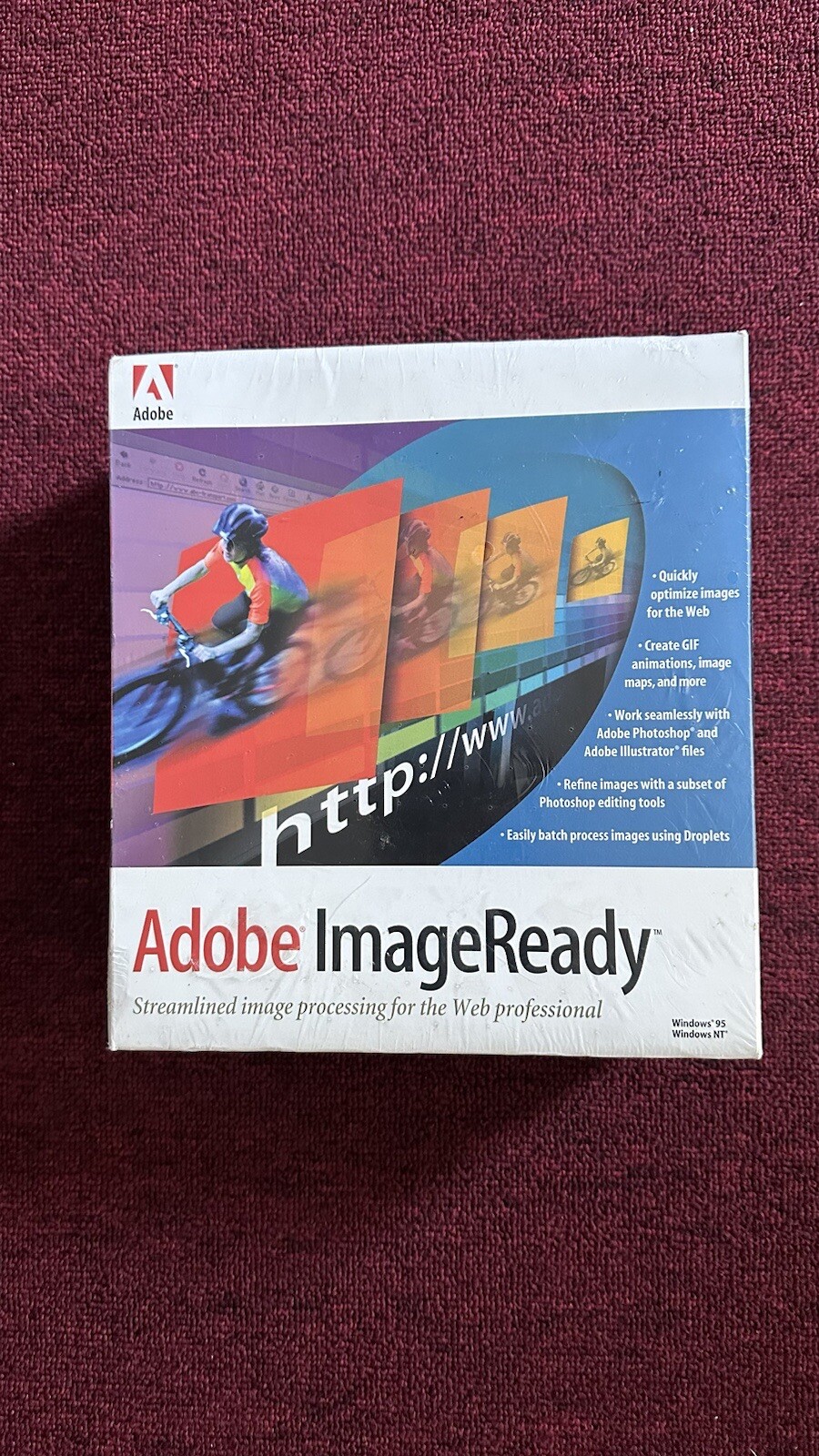 Adobe ImageReady v.1.0 - NOS 1998 Apple Mac OS Computer CD Software Sealed