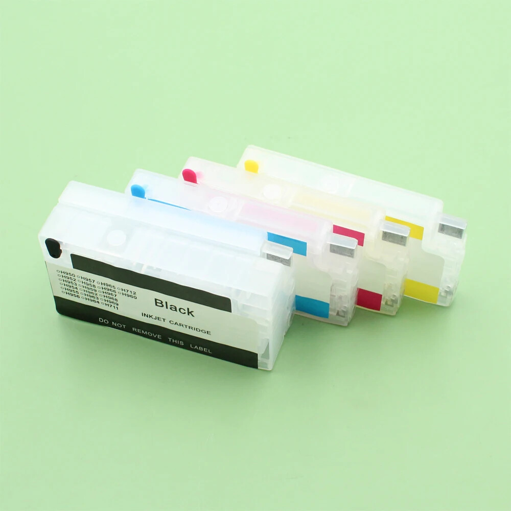4pcs 952-955 Refillable Ink Cartridge With Chip for HP 7740 8210 8710 printer