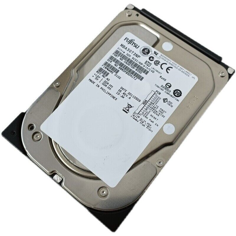 Fujitsu Server Hard Disk FUJITSU MBA3073NP 73GB 68-pin SCSI 15K U320