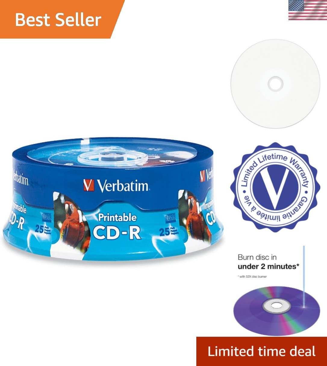 High-Quality 700MB CD-R Discs - 25pk for Photo Customization & Fast Recording
