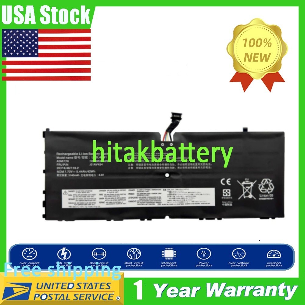 L16L4P91 Battery For Lenovo ThinkPad X1 Tablet GEN 3 2018 20KJ 01AV454 L16M4P91
