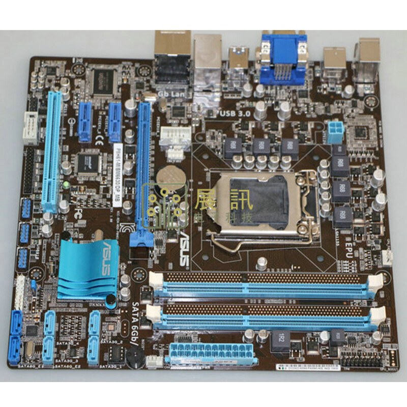 For ASUS P8H61-M/BM6630/DP_MB LGA1155 DDR3 Motherboard Tested