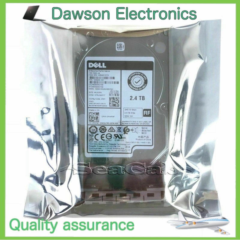 New Dell RWR8F 2.4TB 10K RPM SAS 2.5" 12G ST2400MM0159 HDD Hard Disk Drive