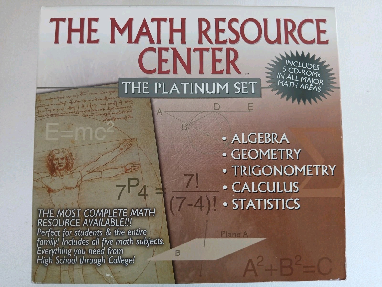 Math Resource Center Platinum Set New Complete Vintage 1996 