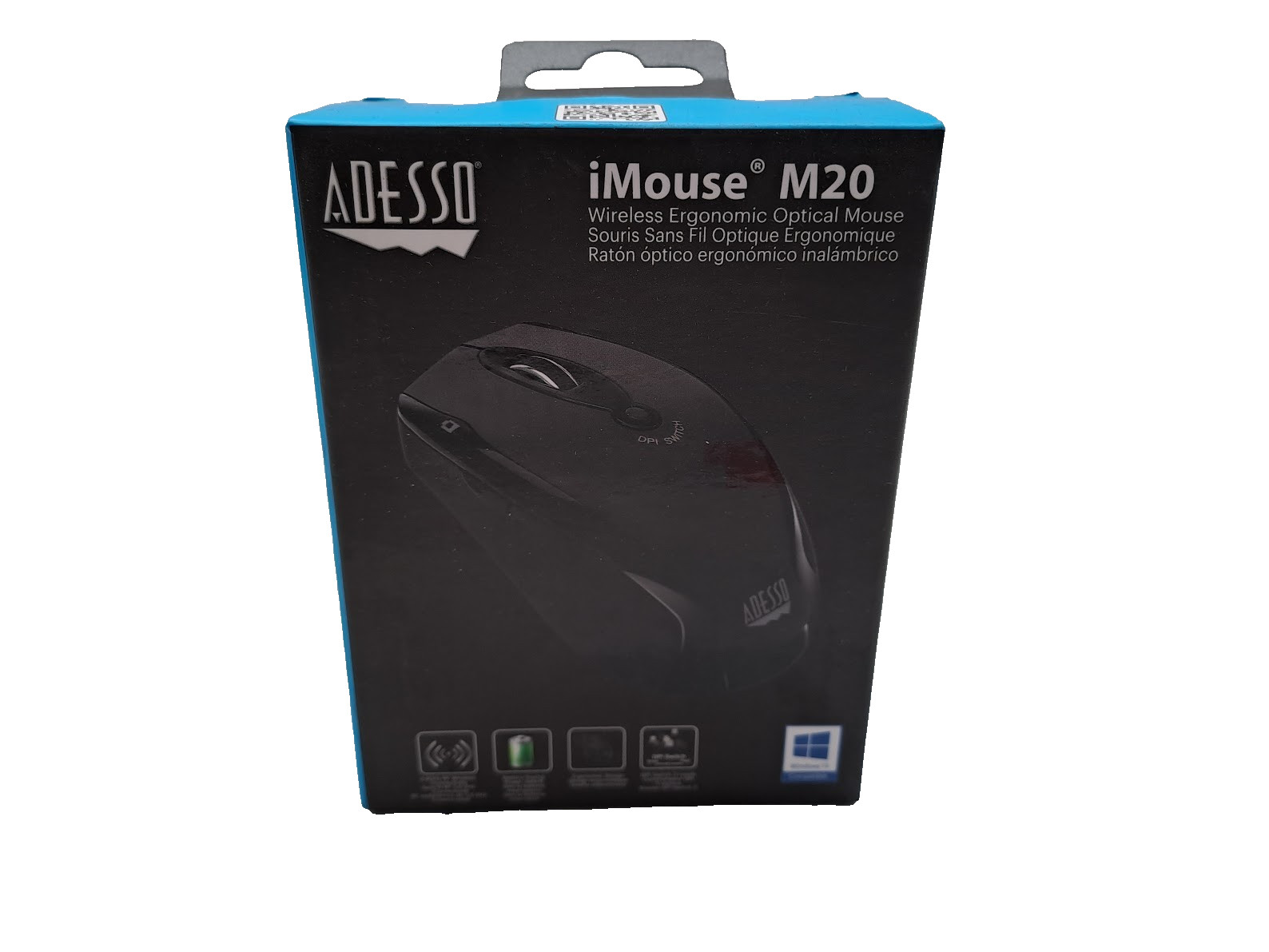 Adesso iMouse M20B - Wireless Ergonomic Optical Mouse