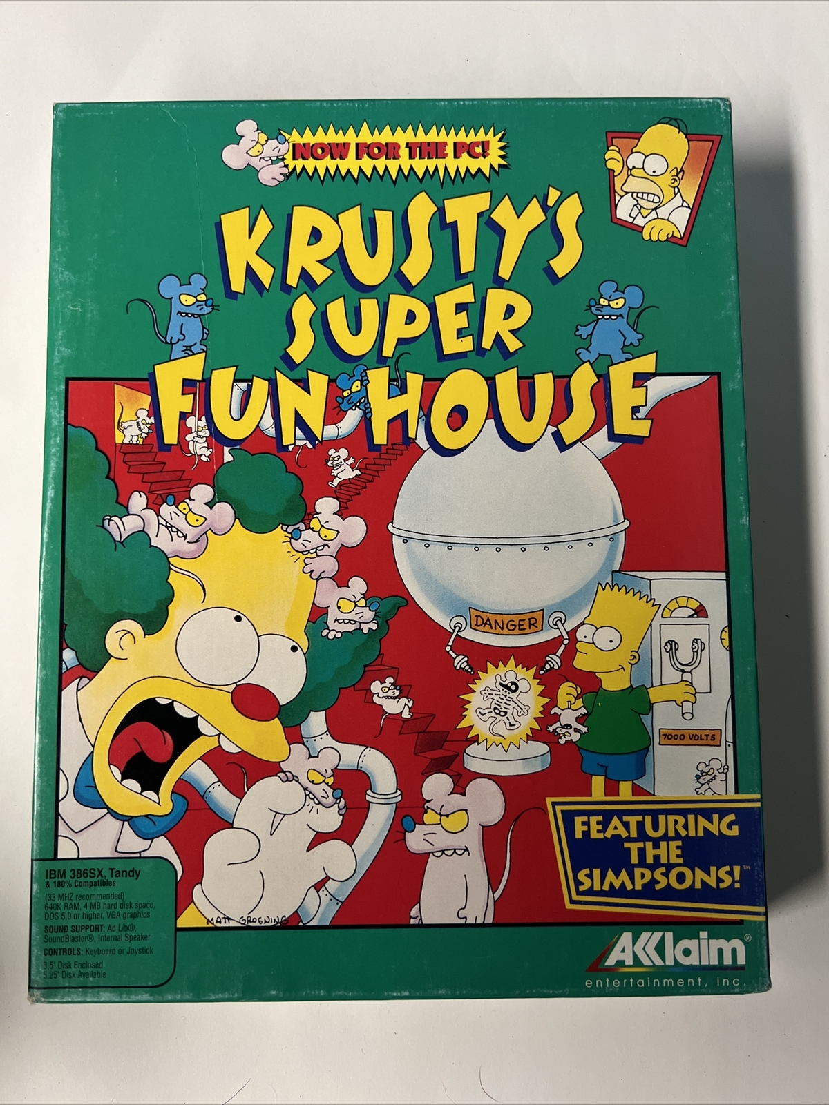 Krusty's Super Fun House (1993) - New Simpsons 3.5" Diskette Game Program    