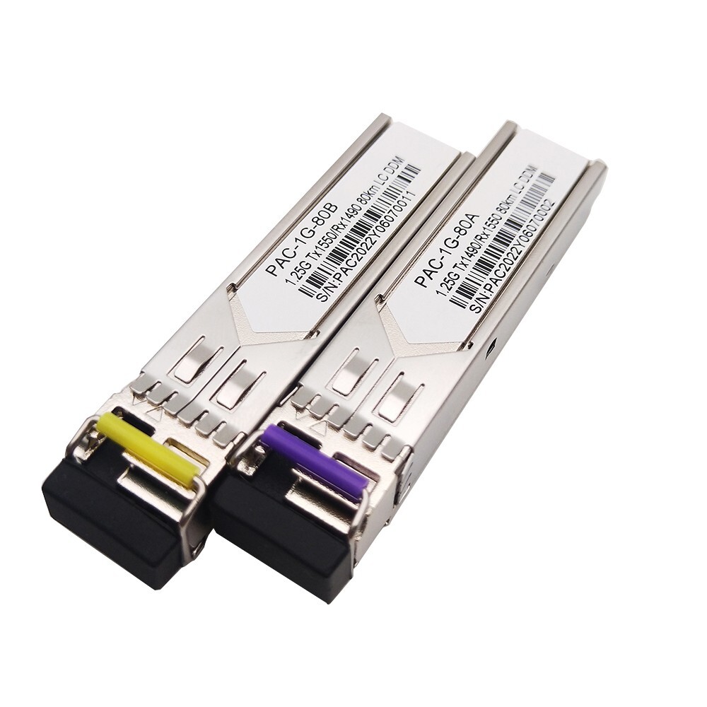 A Pair of 1.25G SFP Bidi Fiber Transceiver Module 160KM LC 1490nm/1550nm DDM