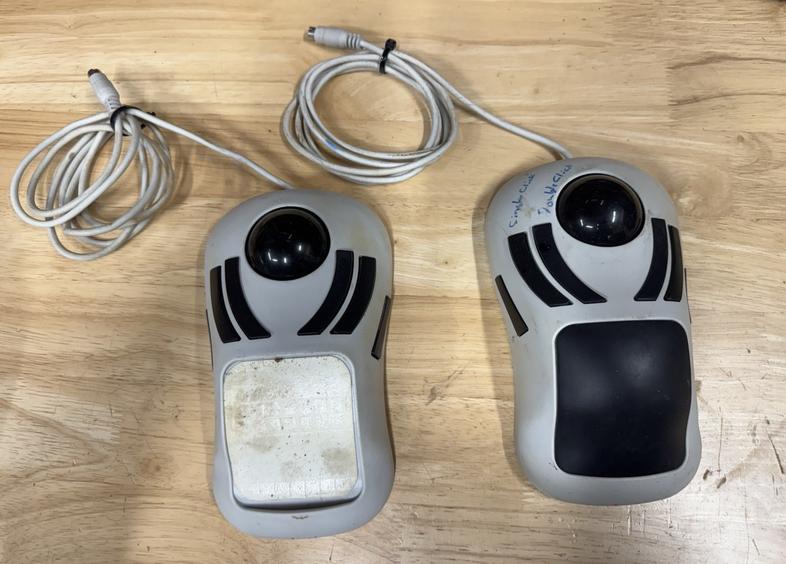 (2)ITAC Systems Inc Mouse Trak PS2 AT Conector Trackball Evolution X-6XXMP Rare