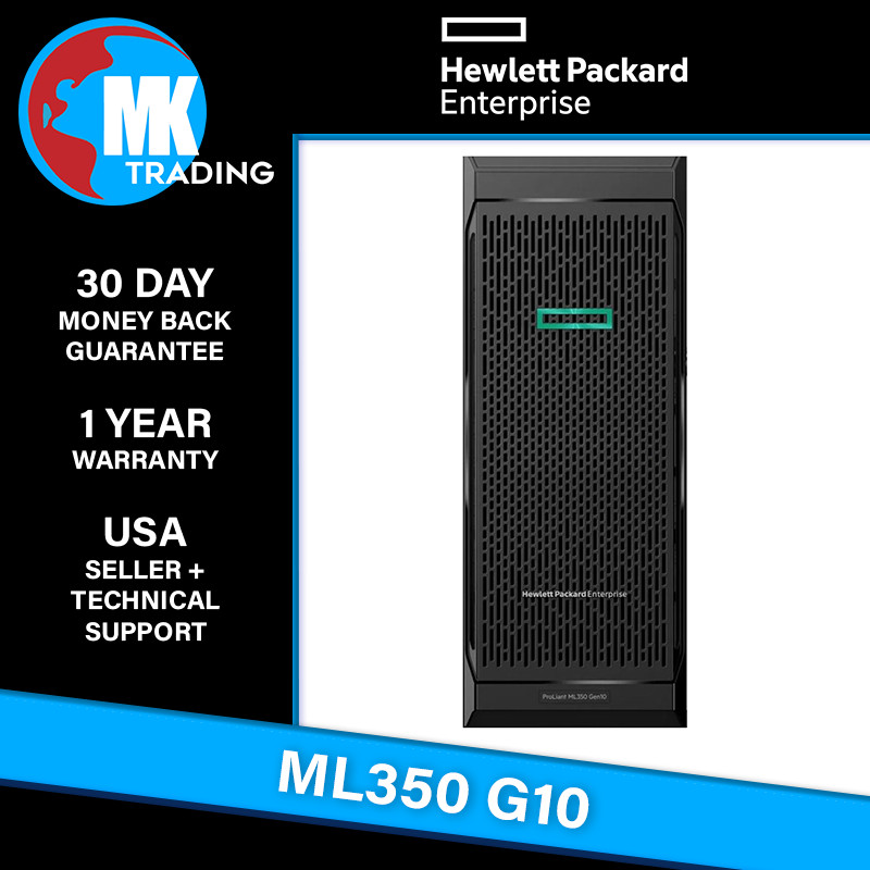 HPE ProLiant ML350 Gen10 Tower Server 2x Xeon Silver 4210 64GB 2x800GB SSD