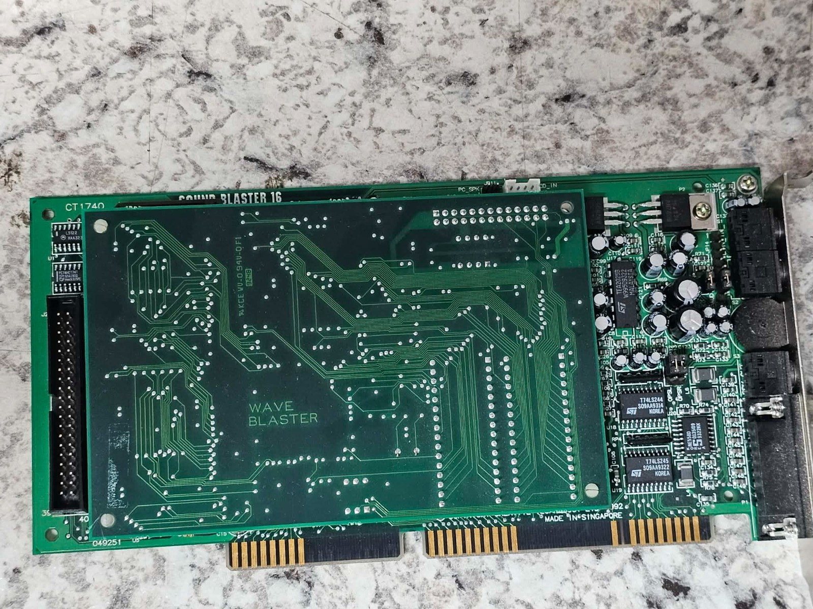 Retro Gaming Soundblaster 16 PCI Stereo Blaster CT1740 Sound Card W/Wave Blaster