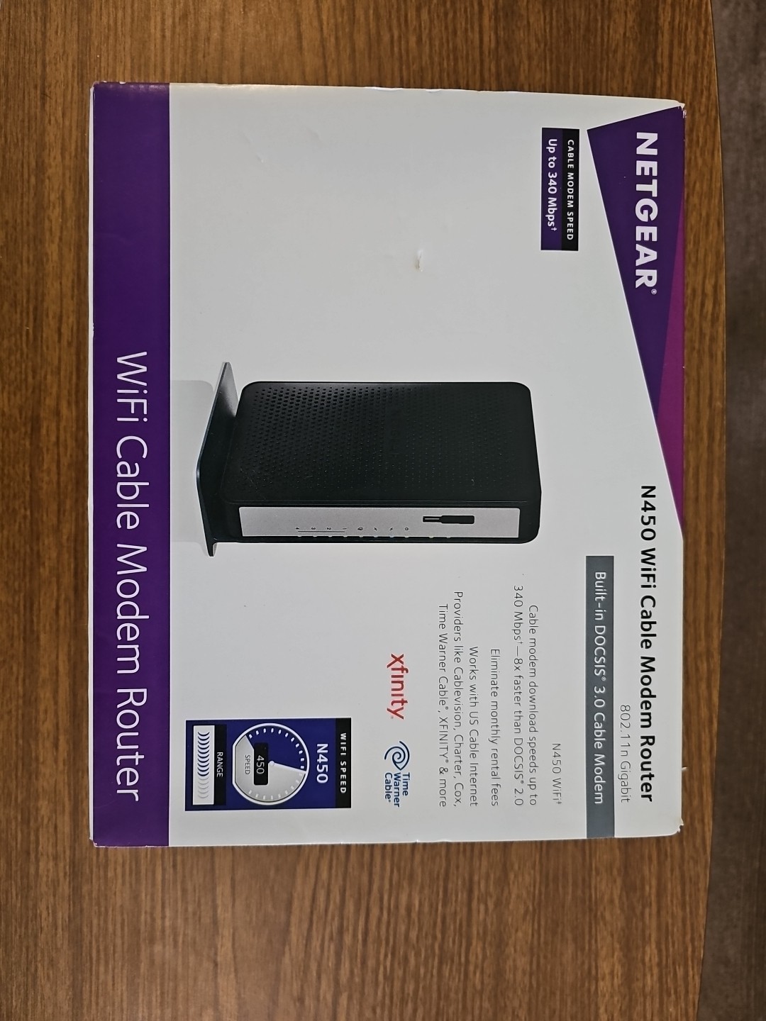 Netgear N450 340 Mbps 4-Port 10/100 Wireless N Router (Cable Modem)