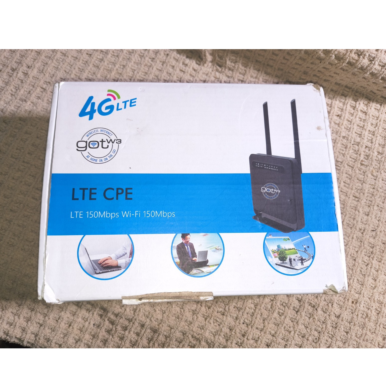 GotW3 C4R400 4G LTE Unlocked Router, 150 Mbps, Wi-Fi/Ethernet, Black