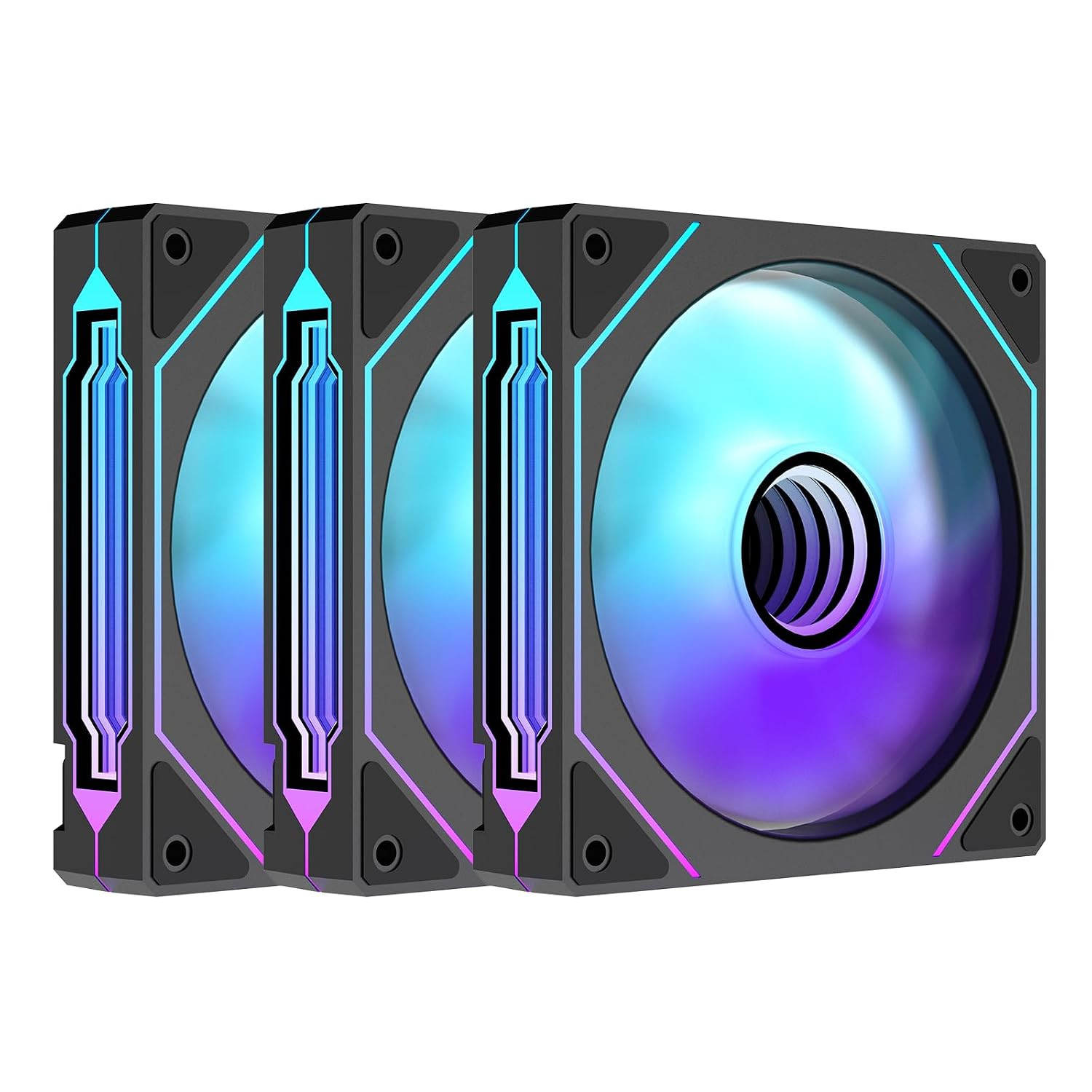 Prism4 Pro X3 120mm ARGB Reverse Case Fans,Infinity Mirror RGB Light Effect 5V 3