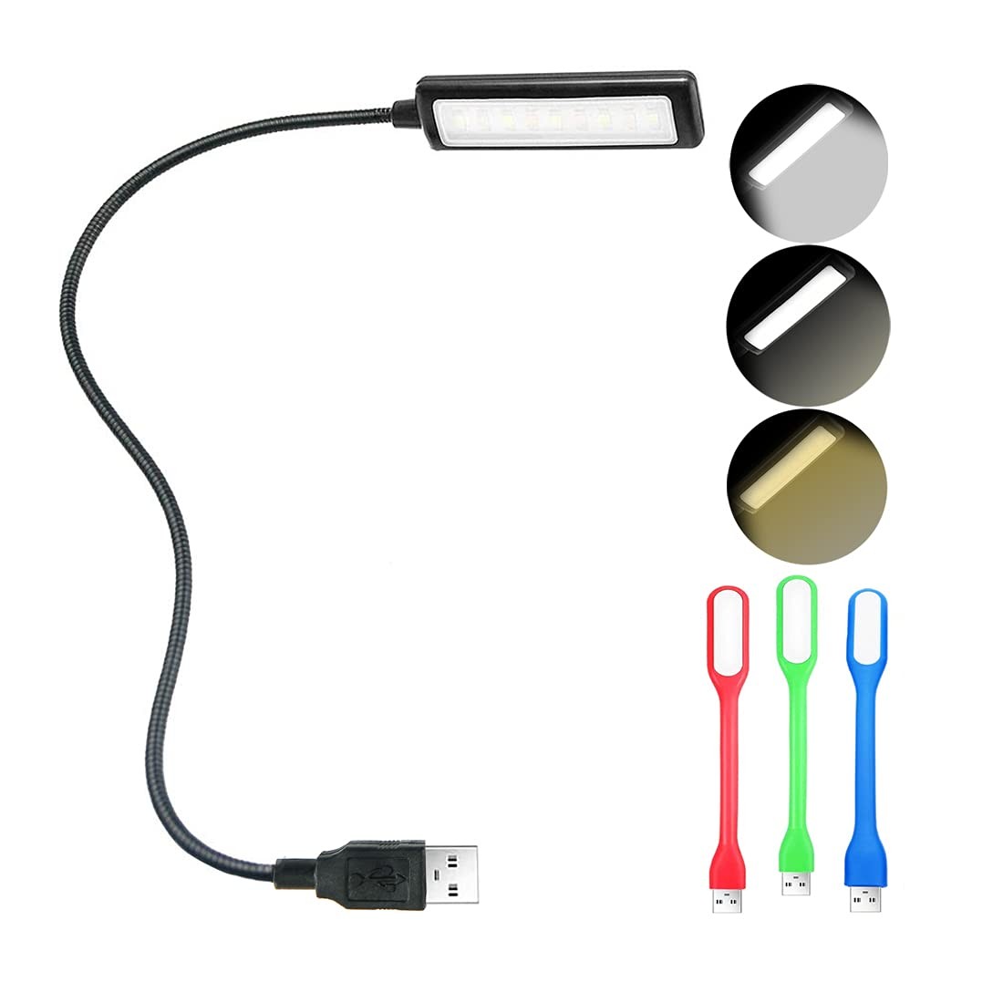 USB Adjustable Gooseneck Laptop Keyboard Light for Computer Desk Reading